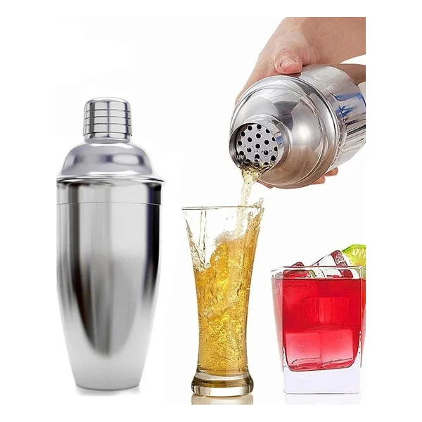 Biradlı Çelik Kokteyl Shaker 350cc - Görsel 2