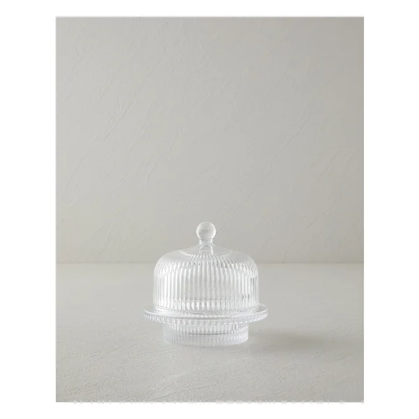 English Home Sweet Lines Cam Şekerlik 11,5x7,5x11,5 Cm Şeffaf - Görsel 4