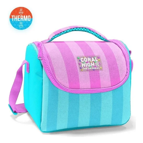 Coral High 11787 Renkli Çizgili Termoslu Beslenme Çantası - Görsel 6