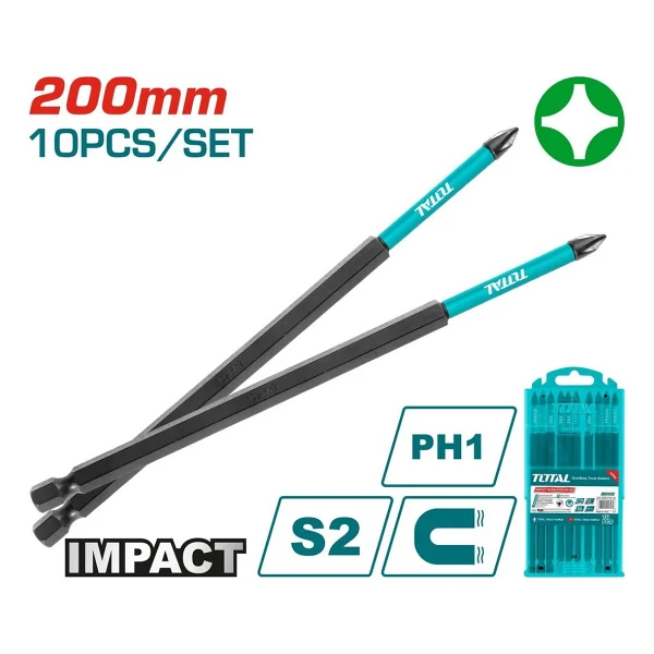 Total 200mm Darbeli Ph1 Bits Ucu Seti - Tacım16ph183 - Görsel 2