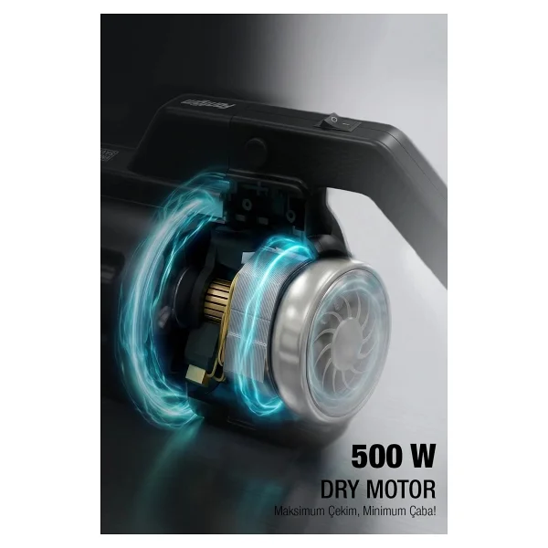Fantom Pratic Air Power P 1250 Siyah Dikey Elektrikli Süpürge - Görsel 6