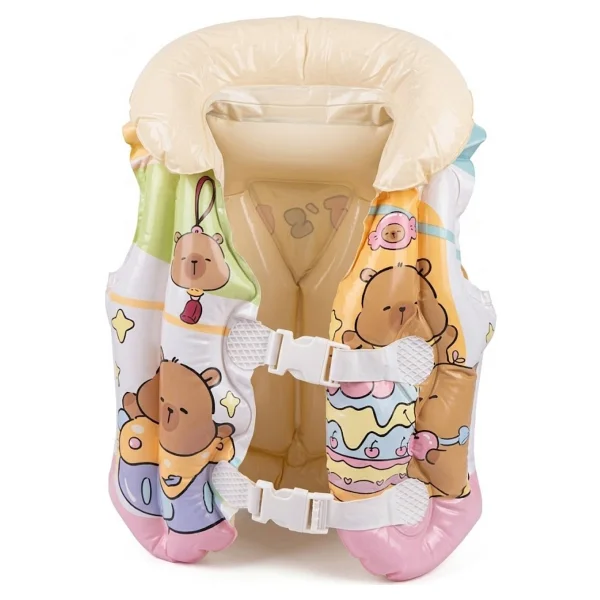Lrs Store Çocuk Can Yeleği 2-4 Yaş Kapibara Desenli 12-25 Kg Taşıma Yüzme Yardımcısı Bebek Yelek - Çok Renkli - Görsel 5