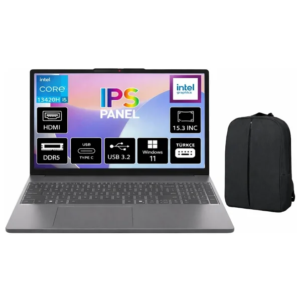 Lenovo IdeaPad Slim 3 15IRH10 83K1004ETR i5-13420H 8 GB 512 GB SSD UHD Graphics 15.3