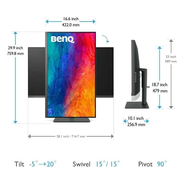 Benq Pd3205u 31.5" 5 Ms 4K Pivot Ips 60 Hz Monitör - Görsel 2