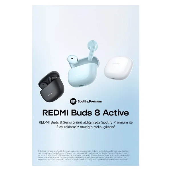 Xiaomi Redmi Buds 8 Active TWS Beyaz Kulak İçi Bluetooth Kulaklık - Görsel 2