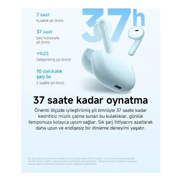Xiaomi Redmi Buds 8 Active TWS Beyaz Kulak İçi Bluetooth Kulaklık - Görsel 5