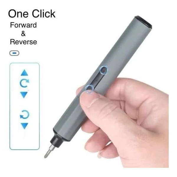 Coverzone 49in1 Hassas Elektrikli Vidalama Seti Profesyonel Mini Tornavida Seti Manyetik Uçlu Çok Fonksiyonlu Tamir Kiti Telefon Laptop Saat Elektronik Onarım İçin Şarjlı Vidalama Seti 6133 - Görsel 2