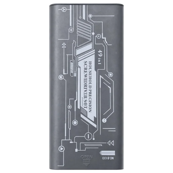 Coverzone 49in1 Hassas Elektrikli Vidalama Seti Profesyonel Mini Tornavida Seti Manyetik Uçlu Çok Fonksiyonlu Tamir Kiti Telefon Laptop Saat Elektronik Onarım İçin Şarjlı Vidalama Seti 6133 - Görsel 5