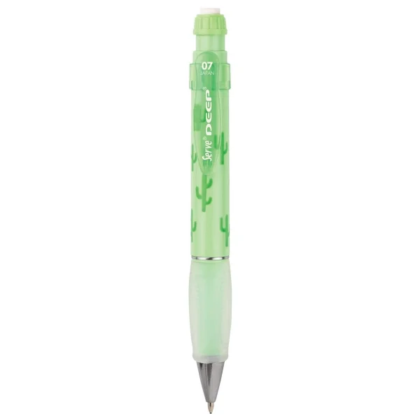 Serve Deep Doğa Teması Kaktüs Desenli Elma Yeşili 0.7 Mm Uçlu Kalem - Görsel 3