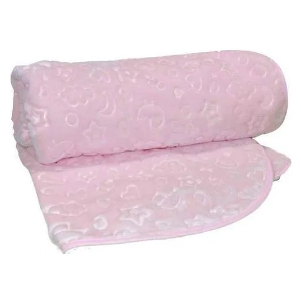 Özdilek Embos Peluş Pembe Bebek Battaniyesi - Görsel 3