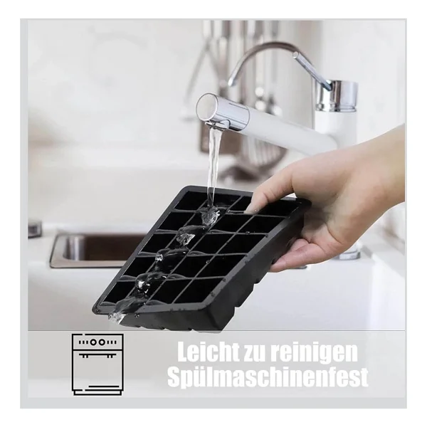 Evolis Kitchen 2adet 15 Bölmeli Büyük Boy Silikon Buz Kalıb-Kare Buzluk Kokteyl Sunum Buz Kalıbı Et Suyu Saklama - Görsel 5