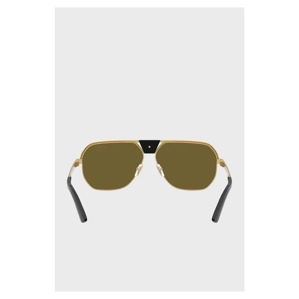 Versace Ve2294 10025a Gold-Brown Aynalı Erkek Güneş Gözlüğü - Görsel 4