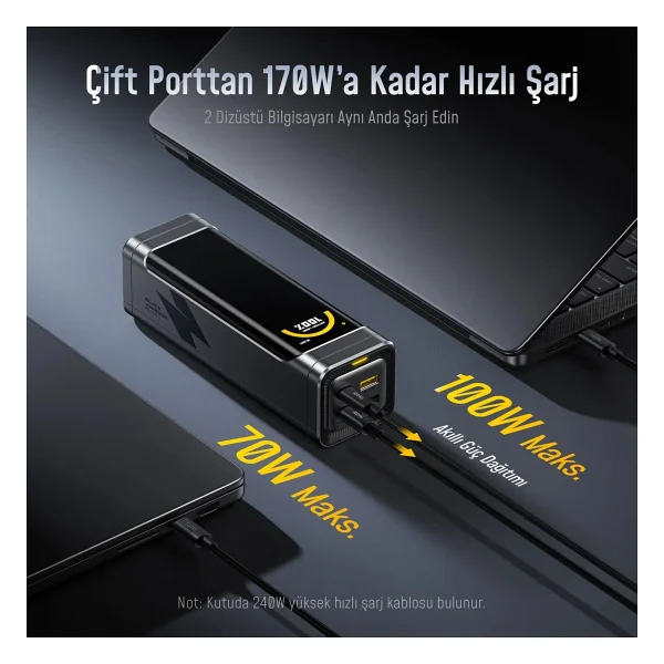 Aohi The Black Warrior 25200 mAh Hızlı Şarj Powerbank - Görsel 7