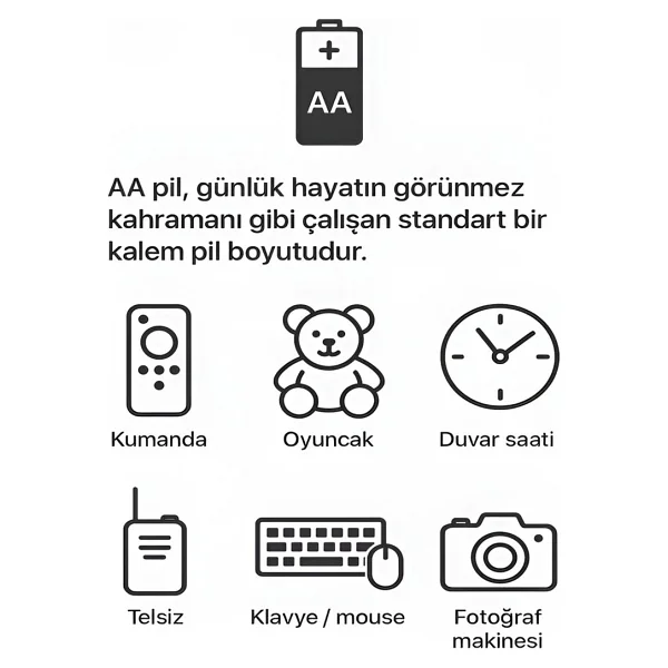 Type-C Şarjlı 2800mwh 1.5v Şarj Edilebilir 2'li Aa5 Kalın Pil - Lityum Iyon Batarya - Görsel 2