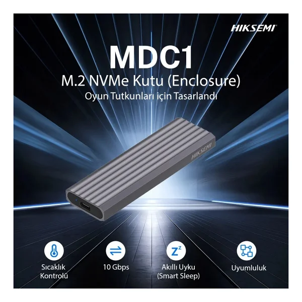 Hiksemi Hs-Hub-Mdc1 Type-C M.2 SSD Harddisk Kutusu - Görsel 3