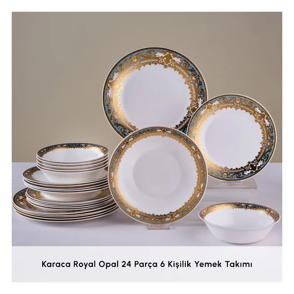 Karaca Royal Opal 24 Parça 6 Kişilik Yemek Takımı - Görsel 4