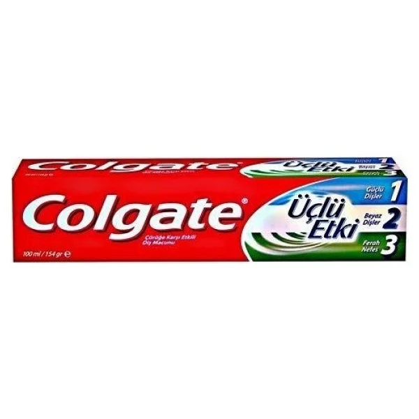 Colgate Üçlü Etki Beyazlatıcı 100 Ml Florürlü Diş Macunu - Görsel 6