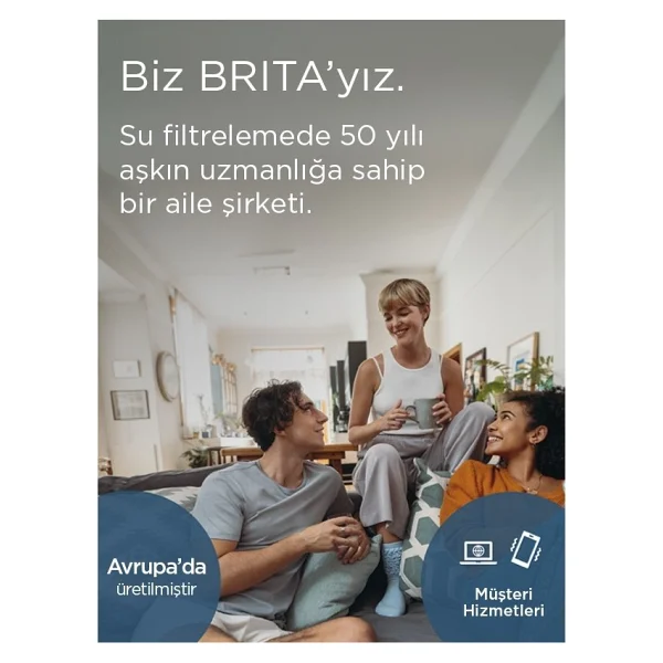 Brita Style Essential XL Taş Mavisi 3.6 Lt Pure Performance Filtreli Su Arıtma Sürahisi - Görsel 8
