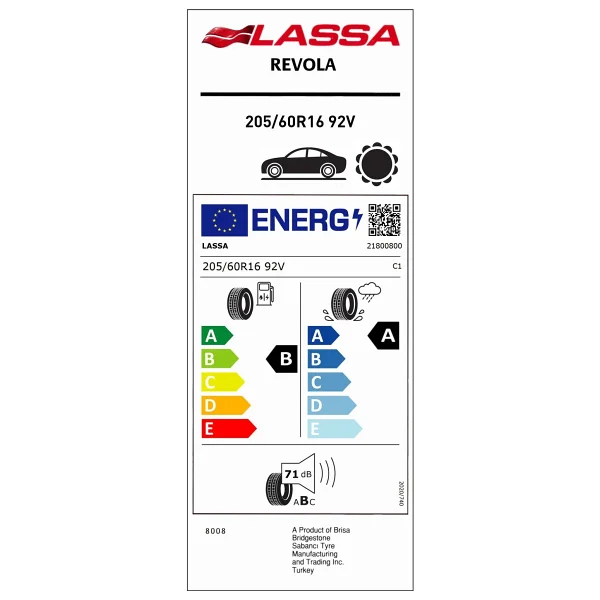 Lassa Revola 205/60 R16 92v Yaz Lastiği - 2026 - Görsel 2