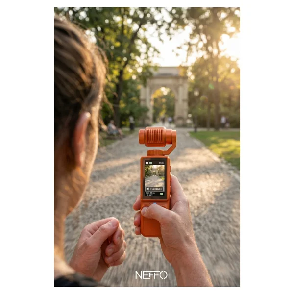 Neffo 4K Hd Taşınabilir Vlog Spor ve Aksiyon Kamerası 2.0" Döndürülebilir IPS Ekran Gimbal Kamera - Görsel 7