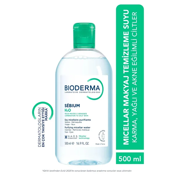 Bioderma Sebium H2O Micellar 500 ml Yüz Temizleme Suyu - Görsel 4