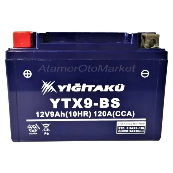 Yiğit Akü Ytx9-Bs 12v 9 Ah Motosiklet Aküsü - Görsel 2
