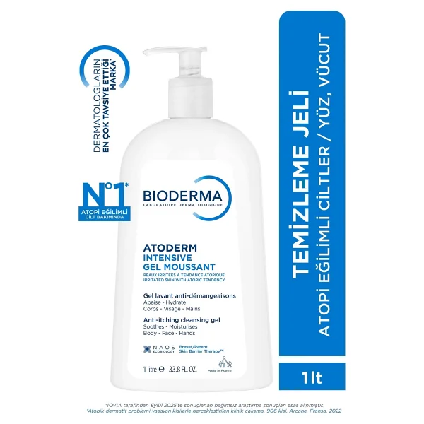 Bioderma Atoderm Intensive Foaming Gel 1000 Ml Yüz Temizleme Jeli - Görsel 9