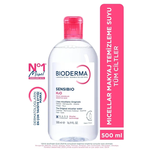 Bioderma Sensibio H2o 500 Ml Yüz Ve Makyaj Temizleme Suyu - Görsel 4