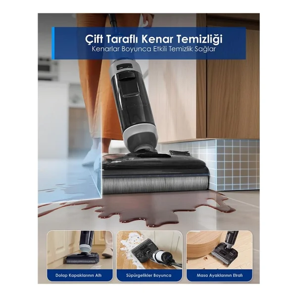 Tineco Floor One I5 Stretch Plus Islak Kuru Şarjlı Dikey Süpürge - Görsel 3