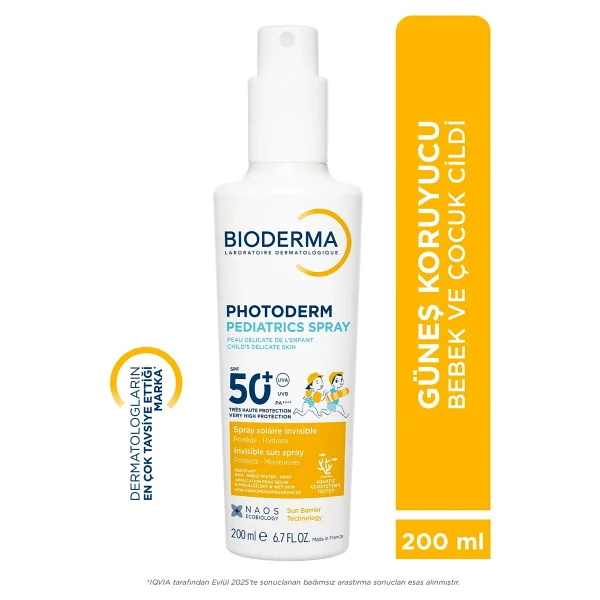 Bioderma Photoderm Pediatrics 200 Ml 50 Faktör Bebek Ve Çocuk Güneş Spreyi - Görsel 9