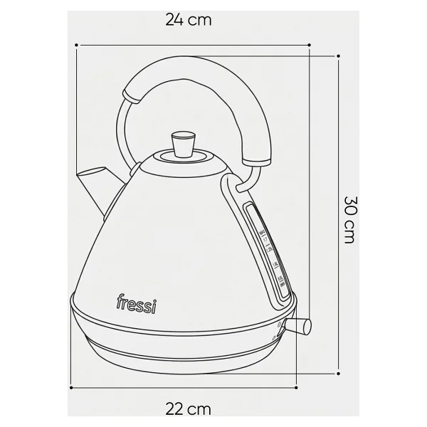 Fressi Retro Mavera Fr-Kt07 2200 W 1.7 Lt Kettle - Görsel 4