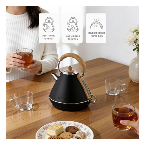Fressi Retro Mavera Fr-Kt07 2200 W 1.7 Lt Kettle - Görsel 6