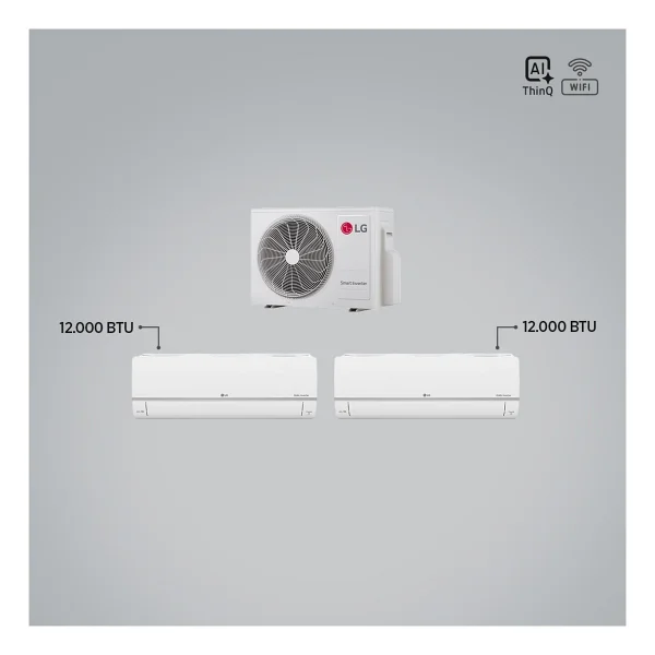 Lg 1+2 Multi Sistem / 12+12 Iç Üniteler = 1 Adet Dış Ünite Al Thinq Wi-Fi Kontrolü - Görsel 5