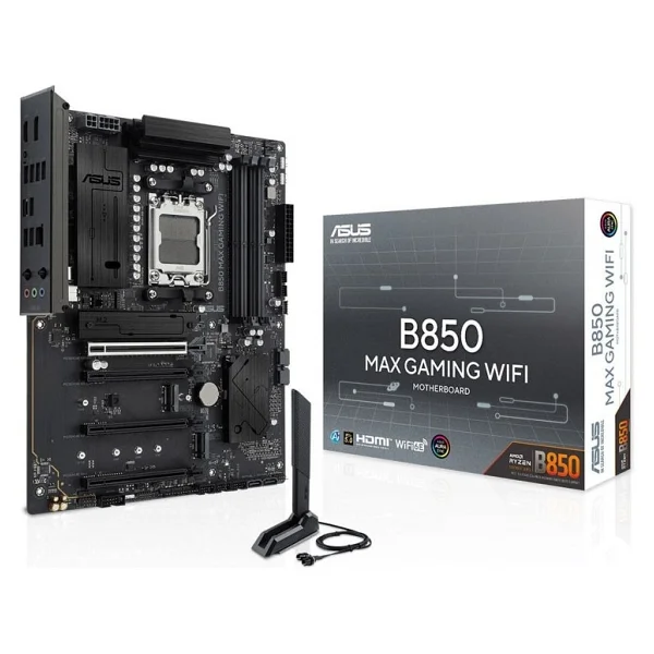 Asus B850 Max Gaming Wi-Fi AMD Am5 DDR5 Atx Anakart - Görsel 3