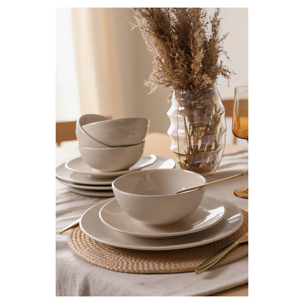 Keramika Kera Krem 036 12 Parça 4 Kişilik Yemek Takımı - Görsel 7