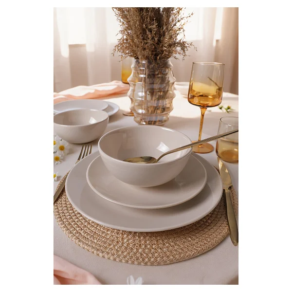 Keramika Kera Krem 036 12 Parça 4 Kişilik Yemek Takımı - Görsel 8
