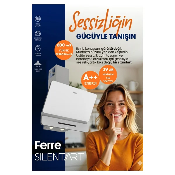 Ferre Ve Afm Tech Marka Sessiz Idol Elek.Vitro Beyaz Dijital Ankastre Set (D081-Sa + V6-04 +Fm7701) - Siyah - Görsel 2