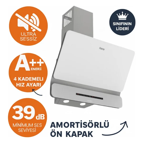Ferre Ve Afm Tech Marka Sessiz Idol Elek.Vitro Beyaz Dijital Ankastre Set (D081-Sa + V6-04 +Fm7701) - Siyah - Görsel 4
