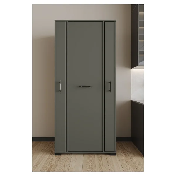Ae-3083 Hazal Çok Amaçlı Mutfak Dolabı 3 Kapaklı 15 Raflı Kiler Dolabı Modern Tasarım 170x138x77,5 - Görsel 4