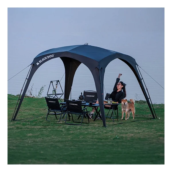 Instant Pavilion Gazebo 300x300x215cm Siyah Plaj Bahçe Tentesi Açık Tente - Görsel 4