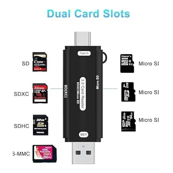 Micro Sd Kart Okuyucu Type C To USB 3.0 Çevirici Otg 5 Gbps Hafıza Kartı Okuyucu Adaptör Micro Sd Card Reader Rktsd - Görsel 4