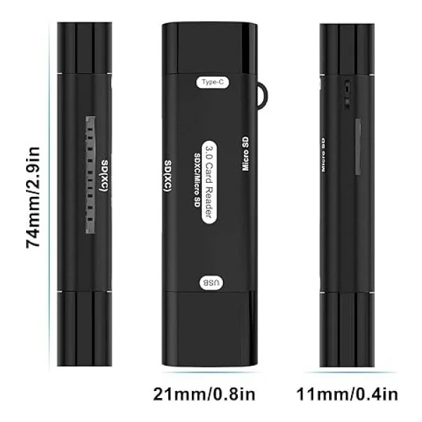 Micro Sd Kart Okuyucu Type C To USB 3.0 Çevirici Otg 5 Gbps Hafıza Kartı Okuyucu Adaptör Micro Sd Card Reader Rktsd - Görsel 5