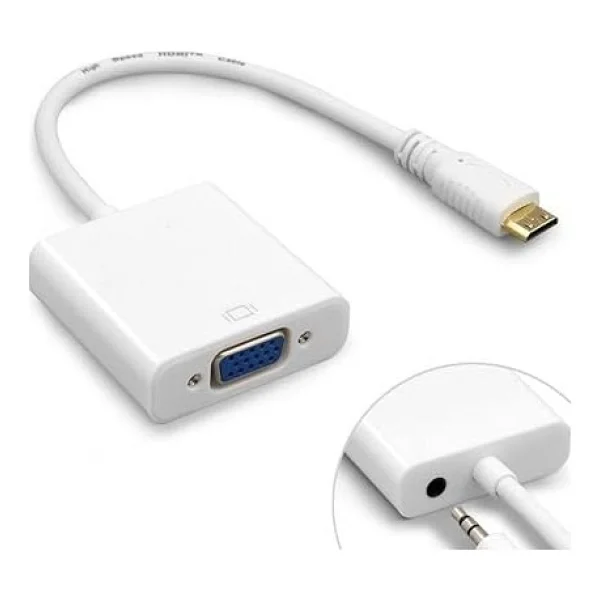 Hdmi To Vga Çevirici Dönüştürücü Adaptör + Ses Destekli - Görsel 2