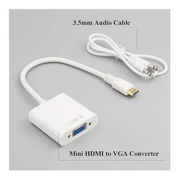Hdmi To Vga Çevirici Dönüştürücü Adaptör + Ses Destekli - Görsel 3