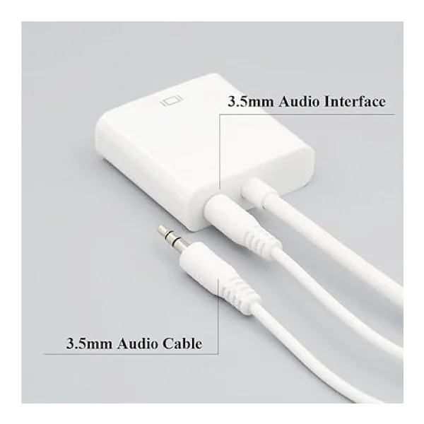 Hdmi To Vga Çevirici Dönüştürücü Adaptör + Ses Destekli - Görsel 4