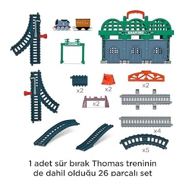 Thomas & Friends Fisher-Price Thomas Ve Arkadaşlarıtm Knapford İstasyonu Oyun Seti Fisher-Price Thomas Ve Arkadaşları Knapford İstasyonu Tren Seti Hgx63 - Görsel 4