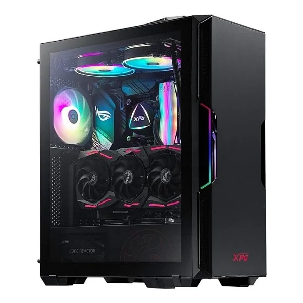 Xpg Güçlü Orta Boy Bilgisayar Kasası, Atx/Micro Atx, Mini-Itx, Kompakt Boyut, Temperli Cam Yan Panel, I/O USB 3.0 Bağlantı Noktası, Siyah - Görsel 2