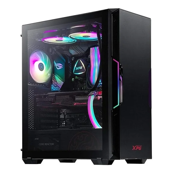 Xpg Güçlü Orta Boy Bilgisayar Kasası, Atx/Micro Atx, Mini-Itx, Kompakt Boyut, Temperli Cam Yan Panel, I/O USB 3.0 Bağlantı Noktası, Siyah - Görsel 4