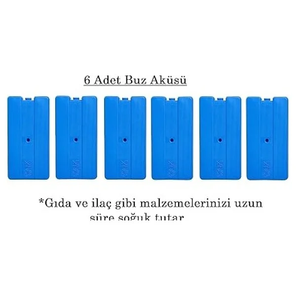 Buz Aküsü Buz Kasedi Ice Box 6'lı Set (370 Ml X 6) - Görsel 4