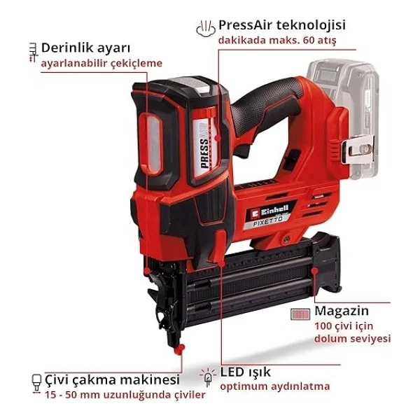 Einhell Fixetto 18/50 N Aküsüz Çivi Çakma Makinesi - Görsel 4